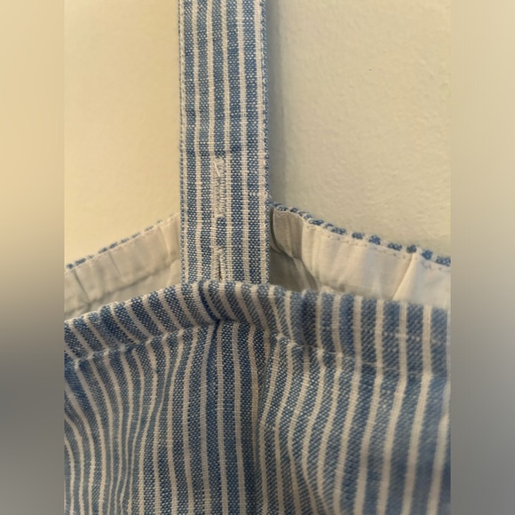 NWT Amour Vert Elio Linen Midi Dress, Blue Natural Stripe - Picture 5 of 11